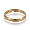 Adjustable 201 Stainless Steel Plain Band Rings STAS-P249-25B-G-2