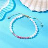 Natural Agate Adjustable Braided Beaded Bracelets BJEW-JB11669-01-1
