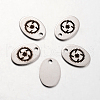Non-Tarnish Spray Painted Stainless Steel Steampunk Pendants STAS-I048-I01-1