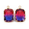 Gradient Color Glass Pendants GLAA-S193-005-B02-2