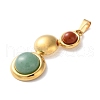 Natural Red Jasper and Natural Green Aventurine  Pendants STAS-C120-12G-10-2