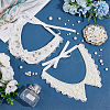 Plastic Pearl & Crystal Rhinestone Flower Colllar AJEW-WH0326-08C-5