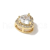 Brass Micro Pave Cubic Zirconia Beads KK-I276-46G-09-2