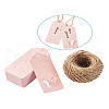 Jewelry Display Kraft Paper Price Tags and Jute Twine CDIS-TA0001-06D-10