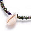Glass Seed Beads Pendant Necklaces NJEW-JN02314-M-3