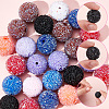 SUNNYCLUE 40Pcs 10 Colors Opaque Acrylic Beads MACR-SC0001-18-3