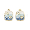 Alloy Rhinestone Pendants PALLOY-P311-02G-1