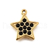 304 Stainless Steel Micro Pave Rhinestone Pendants Charms STAS-K256-28G-03-1