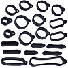 CRASPIRE 55Pcs 11 Styles Silicone Pendant SIL-CP0001-07-1