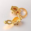 Brass Micro Pave Cubic Zirconia Fold Over Clasps ZIRC-M043-G-02-RS-3