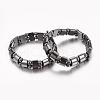 Valentine Day Gifts for Husband Stretchy Magnetic Synthetic Hematite Bracelet X-IMB005-1