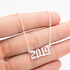 2019 Birth Year Number 201 Stainless Steel Pendant Cable Chain Necklaces FS-WGB5F08-67-1