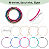 Unicraftale 50Pcs 10 Styles Spring Bracelets TWIR-UN0001-16-3