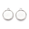 Tibetan Style Alloy Pendants Cabochon Settings PALLOY-N178-12AS-E-1