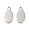 Tarnish Resistant 304 Stainless Steel Stamping Blank Tag Pendants STAS-P134-12-1