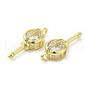 Rack Plating Brass with Cubic Zirconia Pendants KK-Q784-13G-2