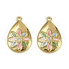 304 Stainless Steel Enamel Pendants STAS-L290-04G-1