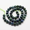 Natural Chrysocolla and Lapis Lazuli Beads Strands G-P281-03-6mm-2