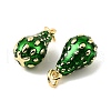 Fruit Brass Enamel Pendants KK-M324-04D-G-2