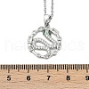 Brass Micro Pave Clear Cubic Zirconia Ring with Snake Pendants Necklaces NJEW-K280-03A-P-3