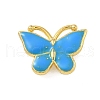 Rack Plating Brass Enamel Butterfly Connector Charms KK-A234-026G-2