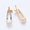 Brass Cubic Zirconia Pendants T049-038G-03-NF-2