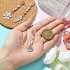 Flower/Crown/Wing Alloy & Glass Pendant Decorations HJEW-YW00005-5
