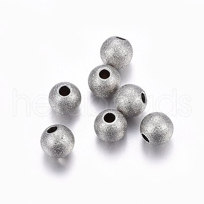 Tarnish Resistant 304 Stainless Steel Textured Beads X-STAS-F174-32P-A-1