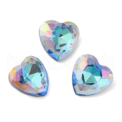 Glass Rhinestone Cabochons RGLA-L029-08B-BBLA-1