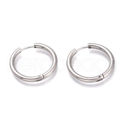 Tarnish Resistant 201 Stainless Steel Huggie Hoop Earrings EJEW-O095-05-07-1