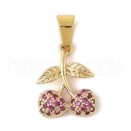 304 Stainless Steel Micro Pave Cubic Zirconia Pendants STAS-V013-05G-1