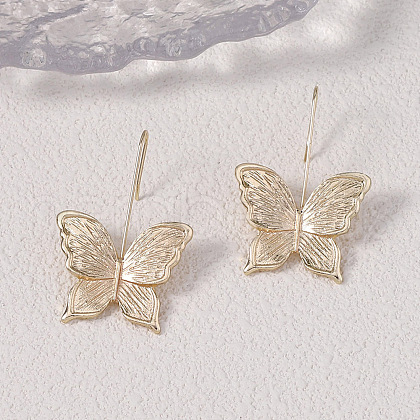 Fashionable Minimalist Style Butterfly Alloy Dangle Earrings YR2764-1