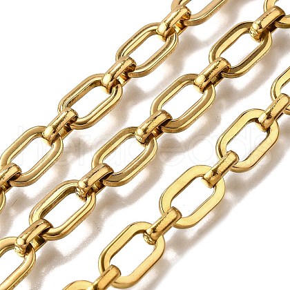 Ion Plating(IP) 304 Stainless Steel Rectangle Link Chains CHS-S012-26G-A-1