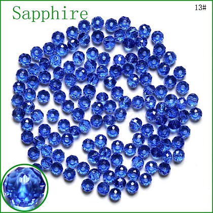 Imitation Austrian Crystal Beads SWAR-F068-3x4mm-13-1