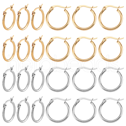 304 Stainless Steel Hoop Earrings STAS-PH0019-03-1