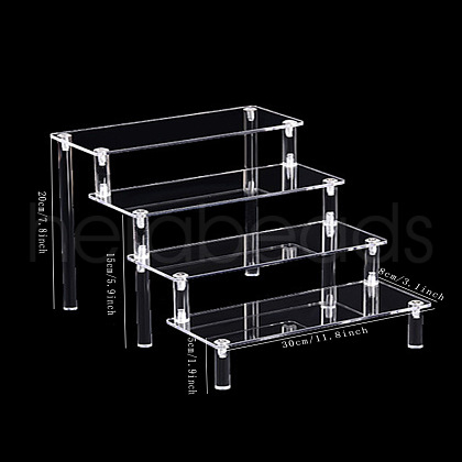 4-Tier Acrylic Action Figures Display Riser Stands PW-WG74712-02-1