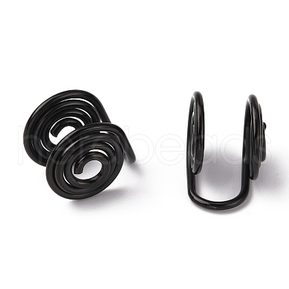 304 Stainless Steel Spiral Pad Cuff Earrings KK-WH0051-27EB-1