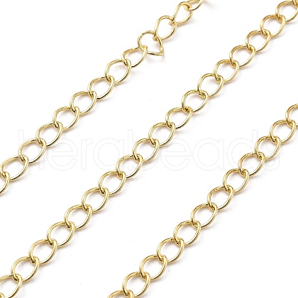 Brass Curb Chains KK-P304-02A-KCG-1