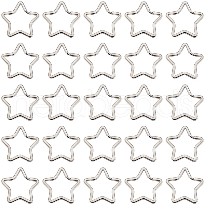 SUNNYCLUE 30Pcs Iron Split Key Rings STAS-SC0009-04-1