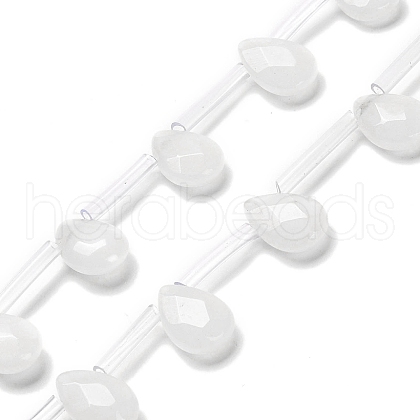 Natural White Jade Beads Strands G-Q167-A03-01-1