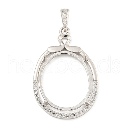 925 Sterling Silver Pendant Cabochon Settings STER-B005-16P-1