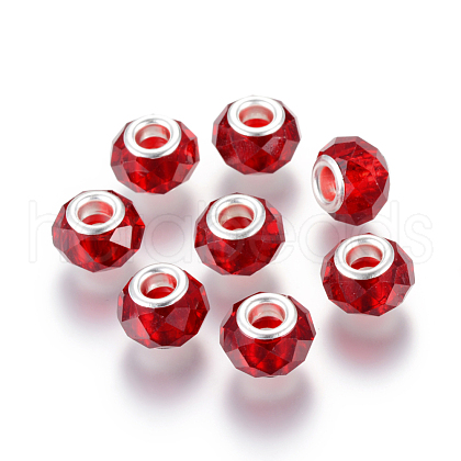 Handmade Glass European Beads X-GPDL25Y-76-1