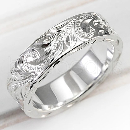 Sculptured Vine Pattern Brass Finger Rings for Women FS-WGD177A-03-1