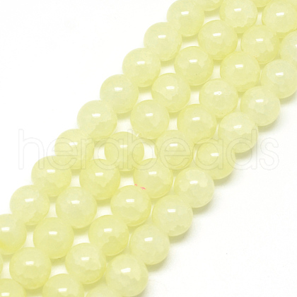 Baking Painted Crackle Glass Beads Strands X-DGLA-Q023-8mm-YS3-1