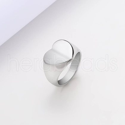 Heart 201 Stainless Steel Finger Rings FS-WG1ADC4-12-1