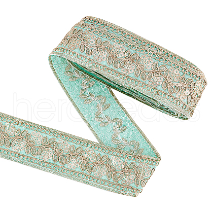 FINGERINSPIRE Bohemian Embroidery Floral Polyester Ribbon OCOR-FG0001-56A-1