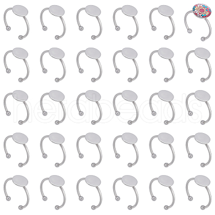 Unicraftale 30Pcs Adjustable 304 Stainless Steel Finger Rings Components STAS-UN0059-79A-1