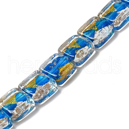Handmade Gold Foil and Silver Foil Lampwork Beads FOIL-C001-01A-08-1