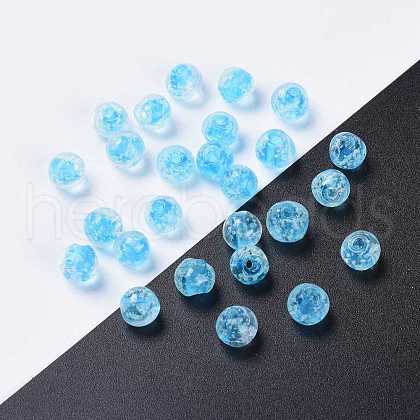 Handmade Luminous Lampwork Beads LAMP-R125-8mm-04-1