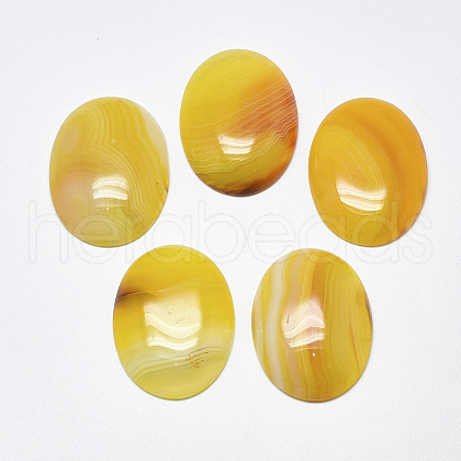 Natural Banded Agate/Striped Agate Cabochons X-G-T122-22F-1